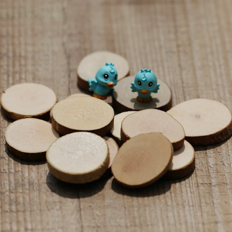 COCODE натуральные пустое дерево кусочки круглые необработанные деревянные диски