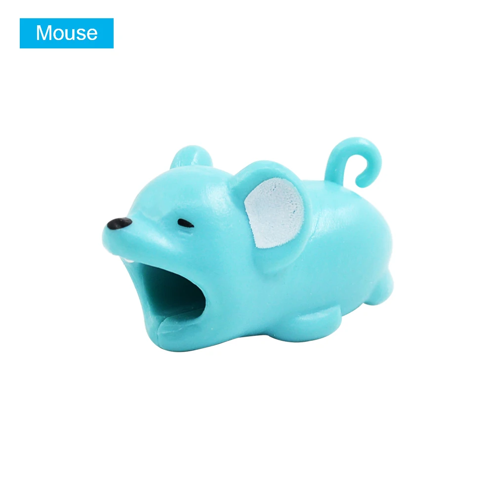 Mouse Животное кабель bite для Android USB зарядное устройство данных провода протектор Winder Организатор Chompers Акула тигр держатель мобильного телефона аксессуар - Цвет: Mouse