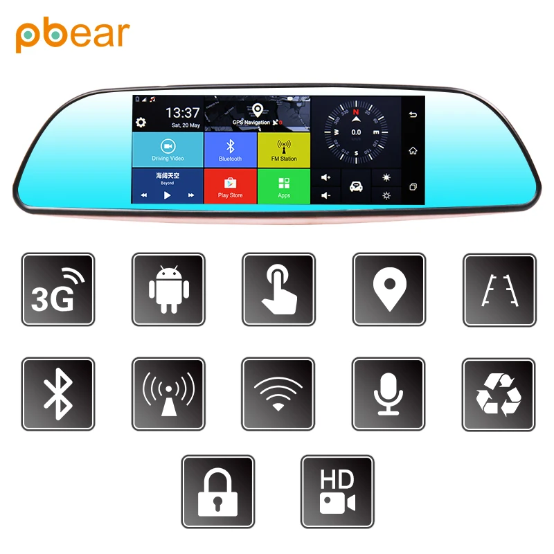 Новый 7 дюймов GPS Bluetooth Wi Fi Connect голос умный Вождение рекордер с плеер