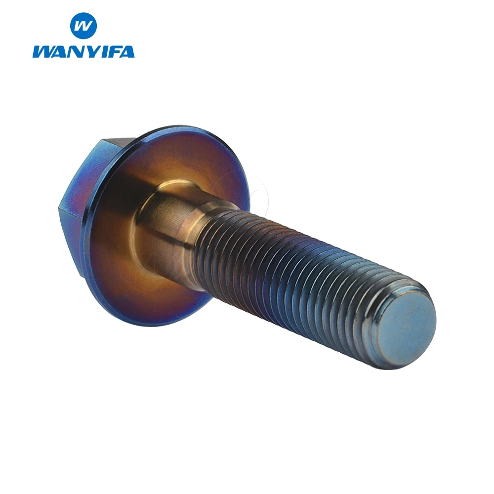 Титановые болты Wanyifa M8 M10 x 20 25 30 35 40 45 55 60 65 70 75 80 100 мм шестигранный фланцевый