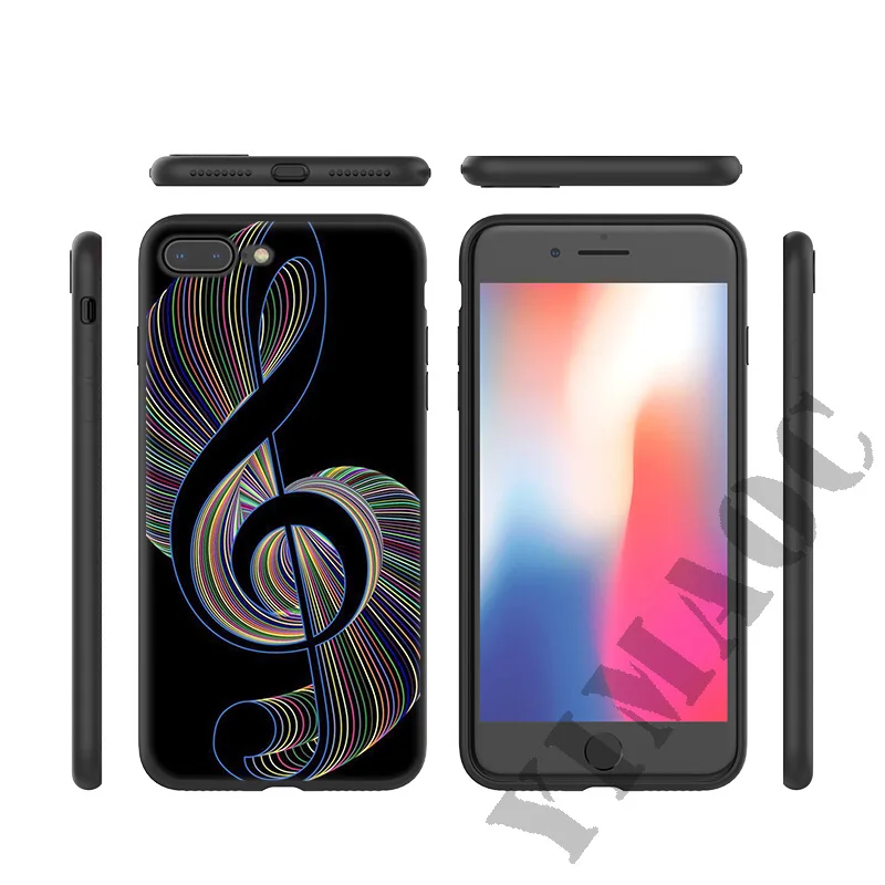 YIMAOC Music Life Guitar Soft Silicone Case for iPhone 11 Pro Xr Xs Max X or 10 8 7 6 6S Plus 5 5S SE |