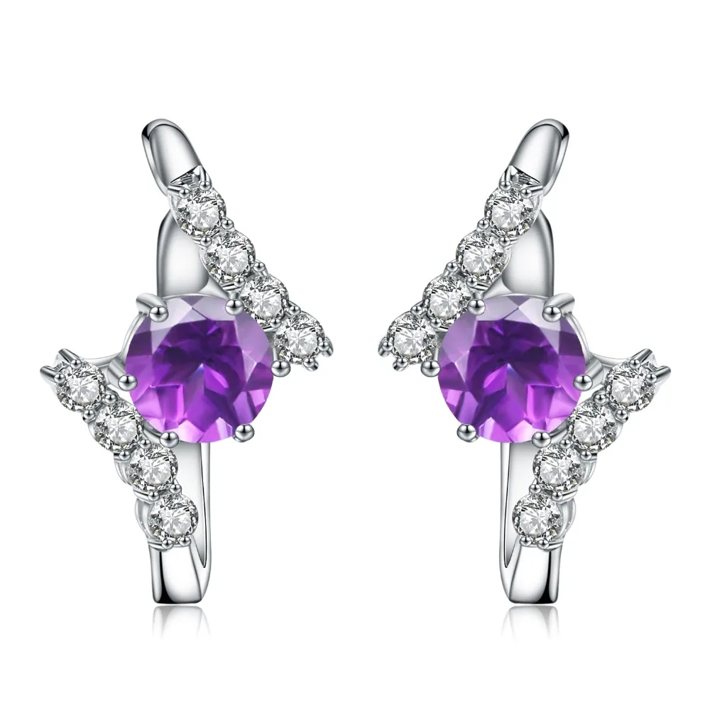 Женские серьги GEM'S balter круглые серебряные 925 пробы красивые обручальные