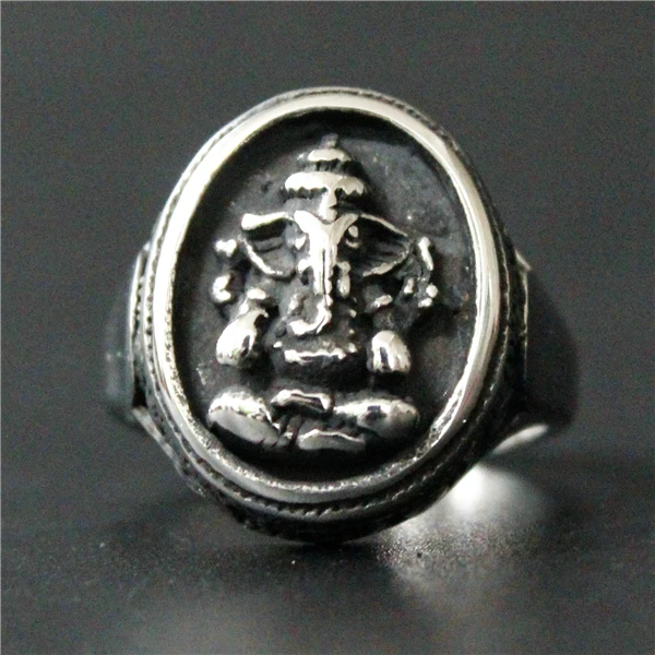 Новинка 2017 кольцо Ganesha из нержавеющей стали 316L модное мужское и женское Будды
