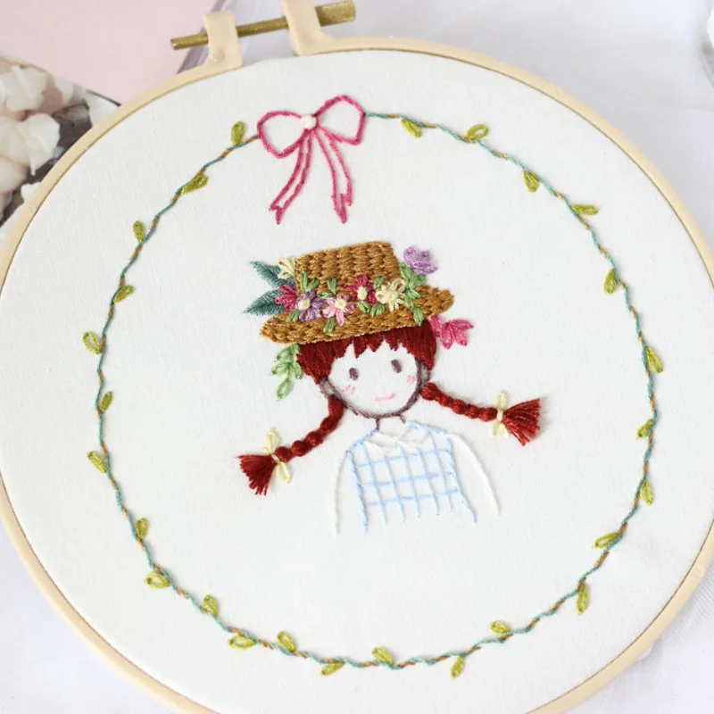 DIY ручной работы наборы для девочек с цветочной вышивкой вышивки крестиком
