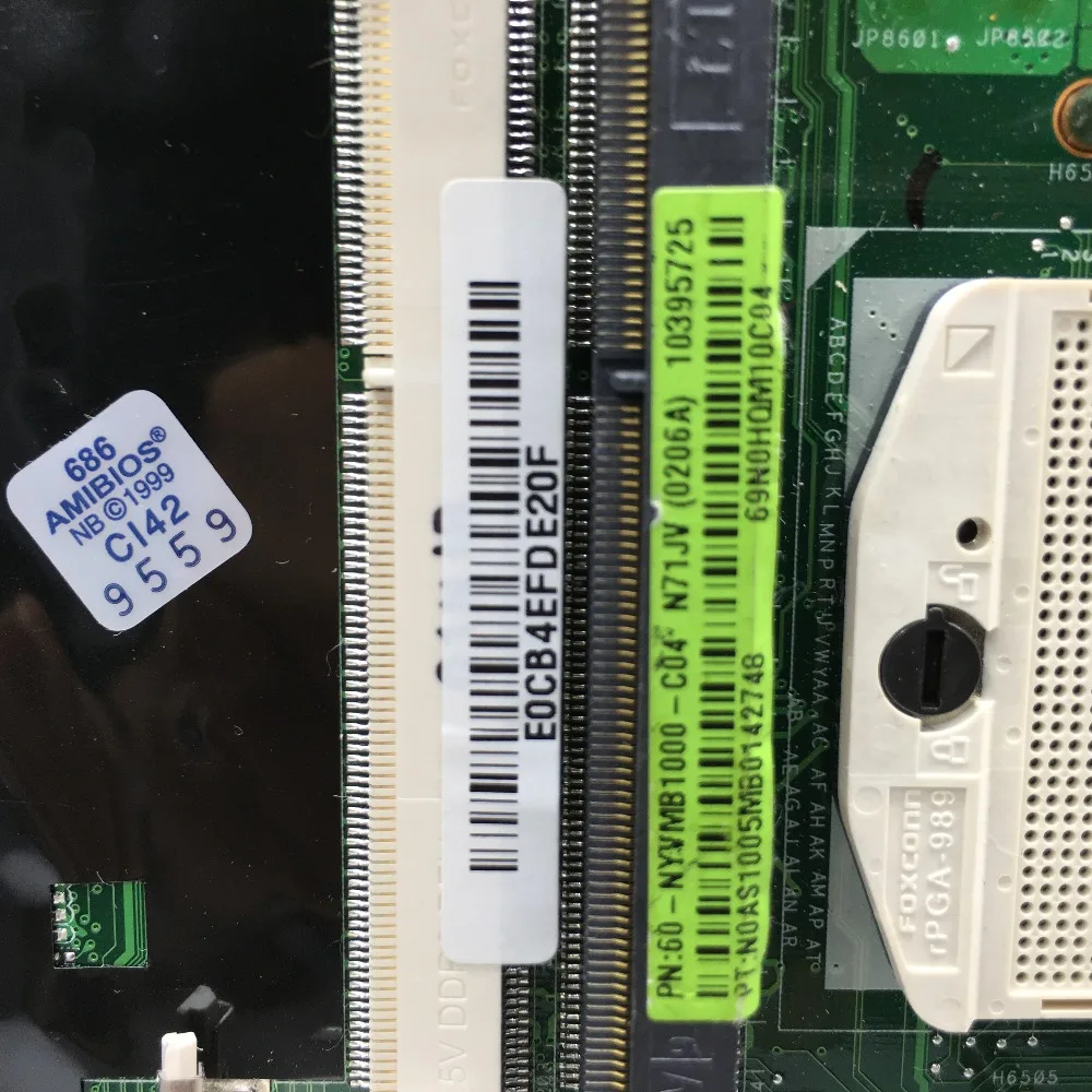 KEFU N71JV для ASUS M/B материнская плата может поддерживать I3 I5 с процессором ноутбука
