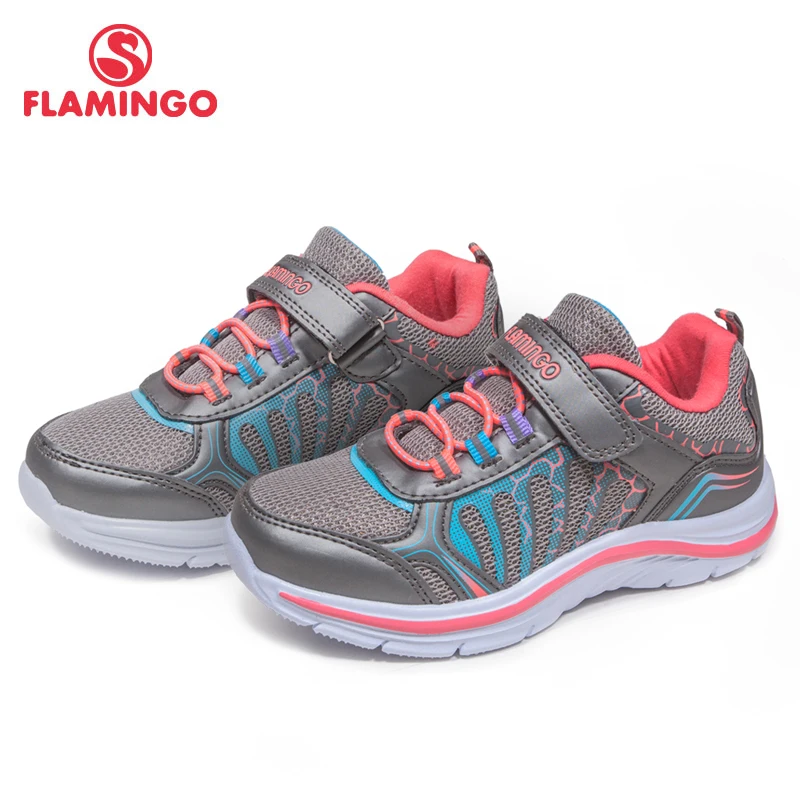 

FLAMINGO orthotics function pig skin insole Hook&Loop breathable Spring girl sneaker separate box free shipping 81K-YC-0603