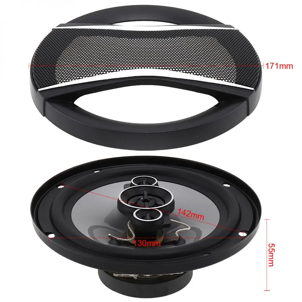 2 шт 6 дюймов 650 Вт Авто HiFi коаксиальный динамик для автомобиля дверь Авто Аудио Стерео полный диапазон частоты громкий динамик s