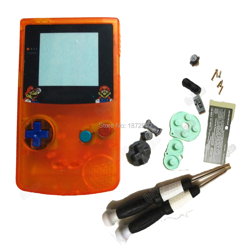 Прозрачный оранжевый корпус с мультяшным логотипом полный комплект Корпус чехол