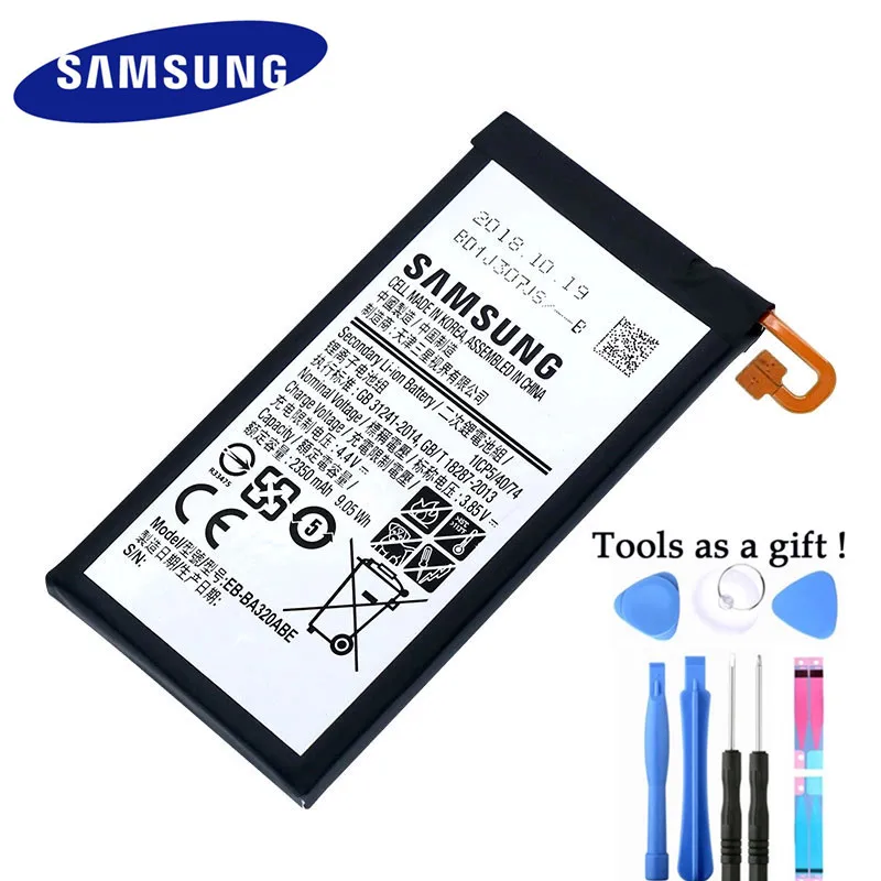 Samsung EB-BA320ABE сменный аккумулятор для телефона для samsung Galaxy A3 a320 A320F 2350 мАч настоящий аккумулятор для телефона+ Инструменты