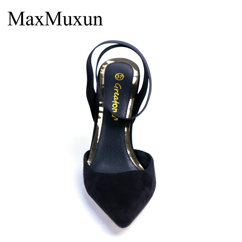 MaxMuxun/Очаровательные туфли лодочки на высоком каблуке с ремешком щиколотке