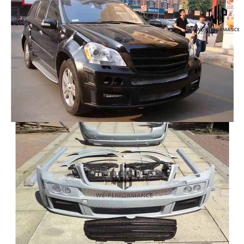 X164 GL350 GL450 GL63 FRP передний бампер задний бампер колеса брови для Mercedes-Benz X164 GL500 Brabus стиль кузова Комплект 06-12