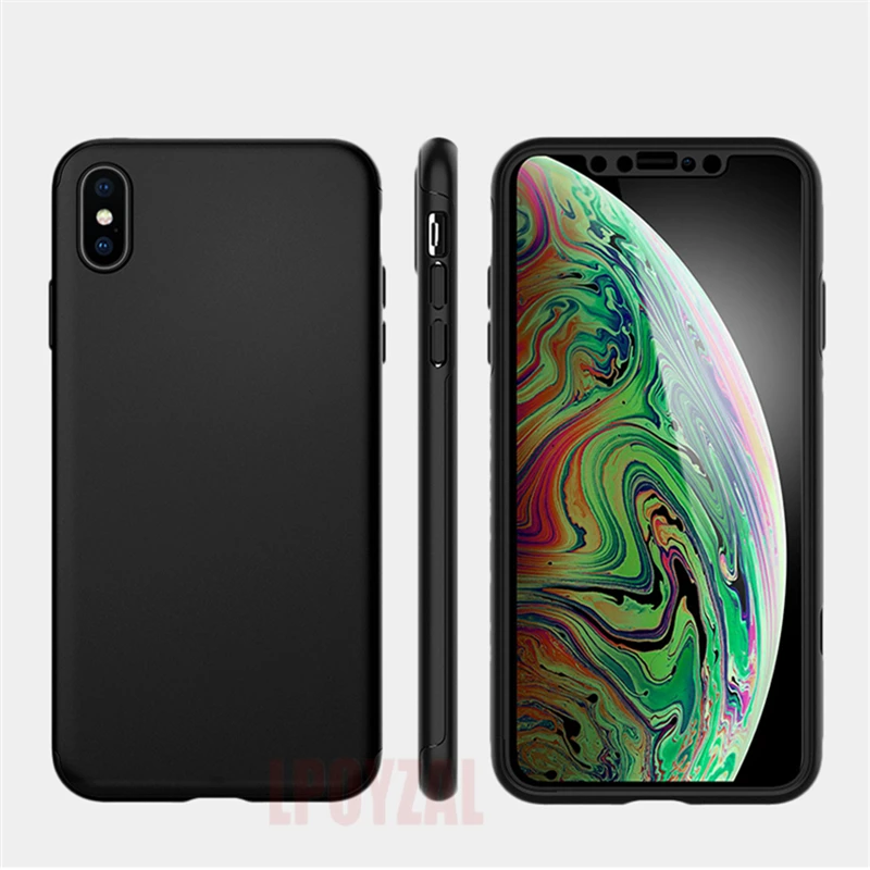 LPOYZAL 360 градусов полное покрытие чехол для телефона iPhone 8 6S 7 Plus Жесткий ПК Защитный