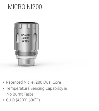Электронная сигарета SMOK Micro TFV4 Core CLP2 NI200 STC2 катушка атомайзера для R80/R40/NANO ONE/Micro
