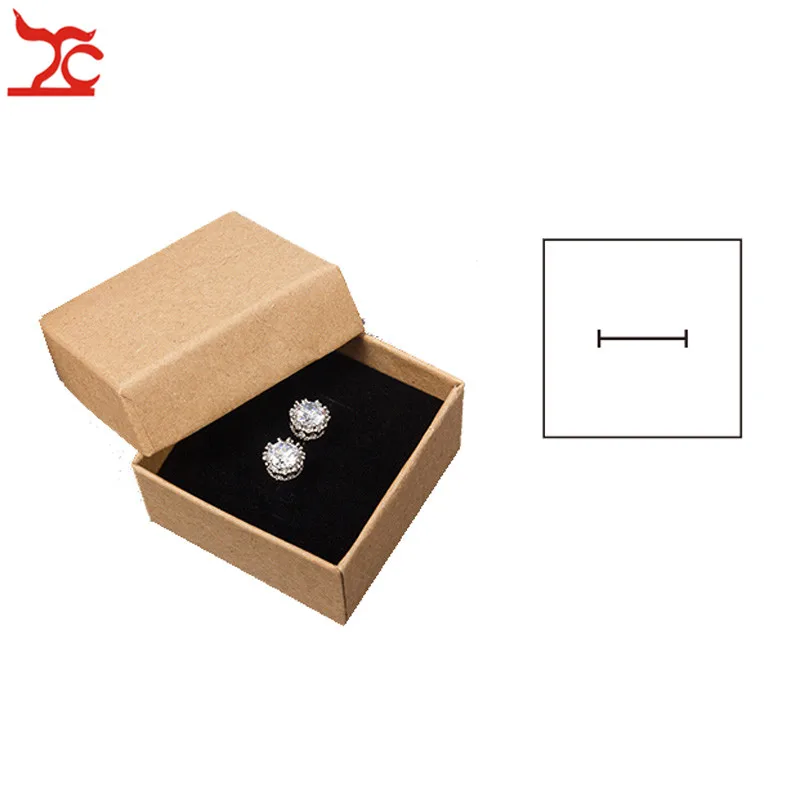Ring Box Высокое качество Muji Стиль Ожерелье Ювелирные изделия Чехол для хранения влюбленных Кольцо Браслет Упаковка для серег подарок крафт-бумага коробка 10 шт - Цвет: Ring Box