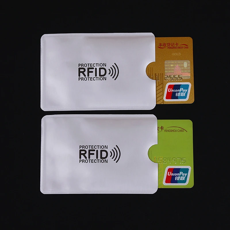 10 Pcs 10 шт./пакет Анти Rfid Бумажник Блокировка считыватель Блокировка банк держатель для карт Id банковская карта чехол Защита металлическая Кредитная Держатель для карт 6*9,3 см - Цвет: 10 Pcs
