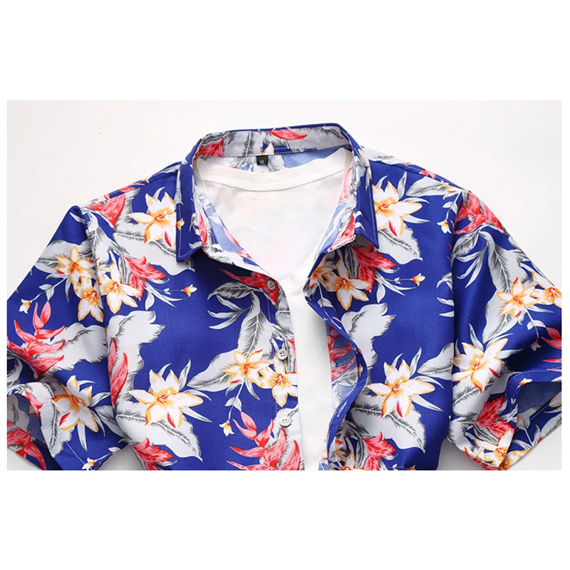 

YK UNCLE Brand Classic Floral Shirts Men Short Sleeve Men's Shirts Top Dresses Of The Big Sizes Clothing Camisa Social Masculina