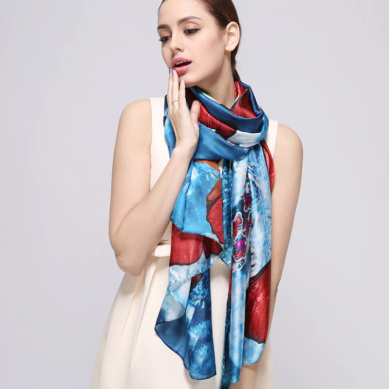 

[FEILEDIS]2018 Fashion bandana Luxury Scarve Woman Brand Silk Scarf Women Shawl High Quality Scarf shawl FD325