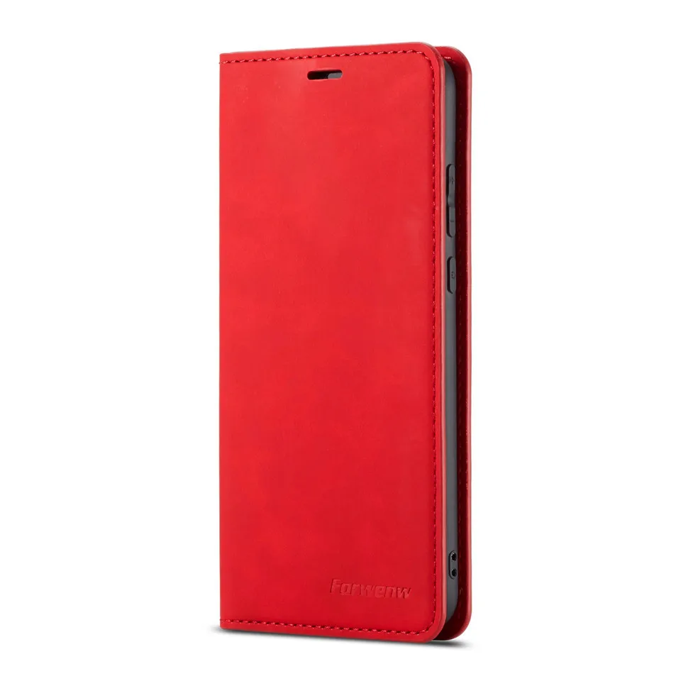 Кожаный чехол-книжка для телефона Huawei P20 Pro P20 lite, Магнитный чехол-кошелек для Huawei Mate 20 Pro 20 lite, чехол, etui - Цвет: Красный