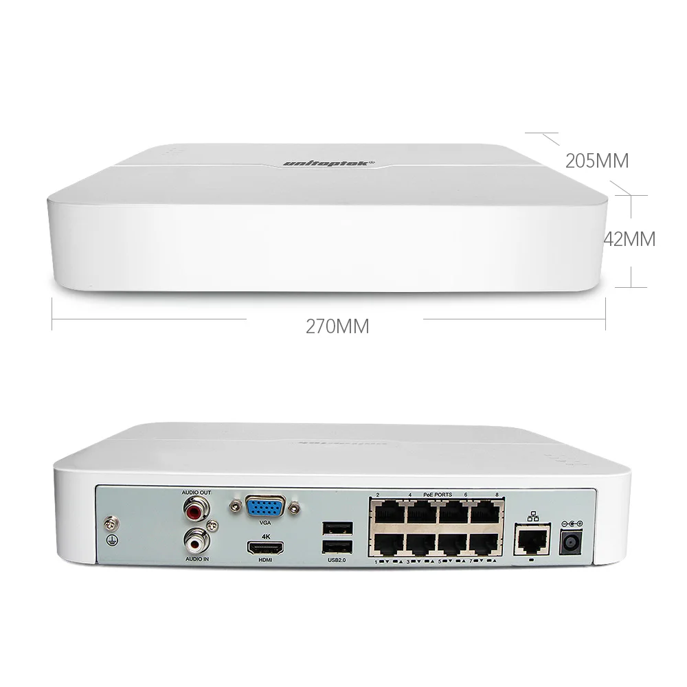 H.265 HD 8CH 4MP POE IP камера NVR комплект водонепроницаемый IP67 CCTV система 200M расстояние 52V