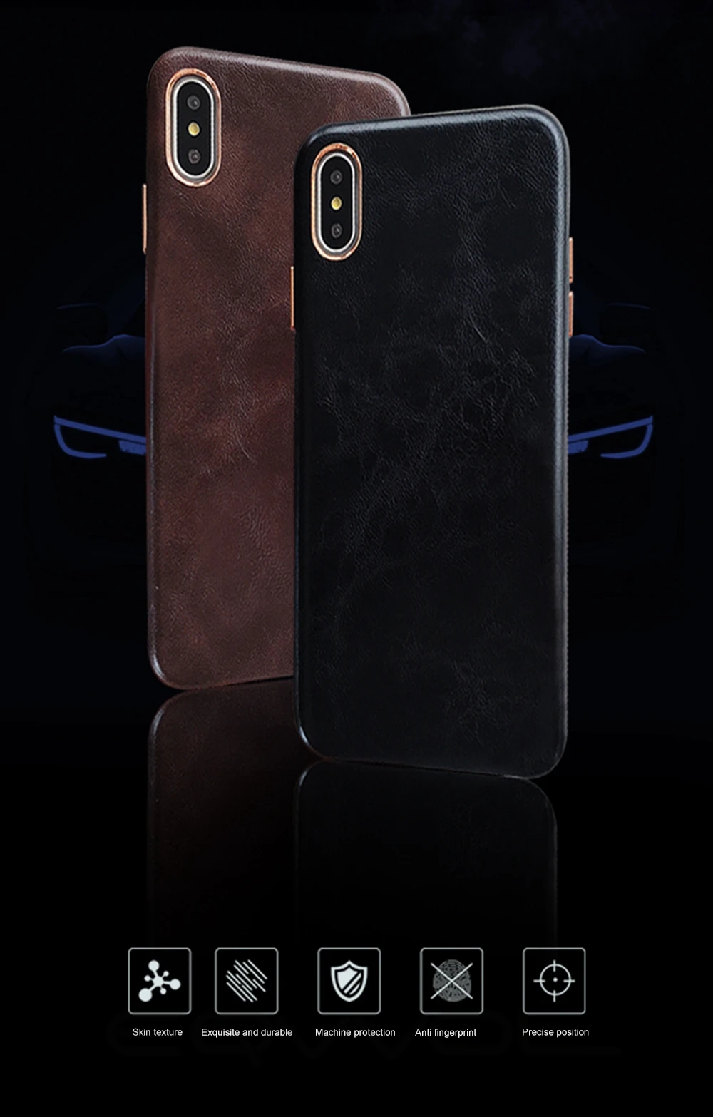 Eqvvol Роскошный кожаный чехол для iPhone 8, 7 Plus, 6, 6 s, однотонная цветная крышка для iPhone X, XS MAX, XR, мягкий чехол с краями, жесткий чехол из поликарбоната