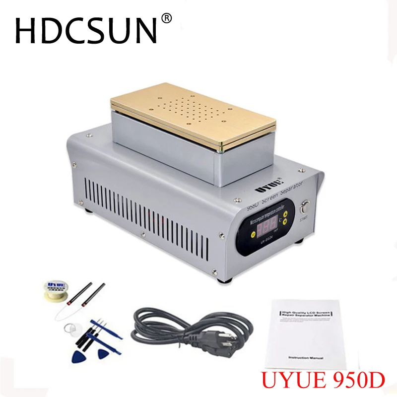 UYUE 958D встроенные два больших насоса 7 дюймовый вакуумный ЖК сепаратор для iPhone X