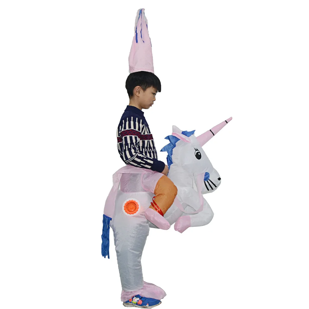 Надувной костюм Единорог Забавный животный косплей для мальчиков и девочек