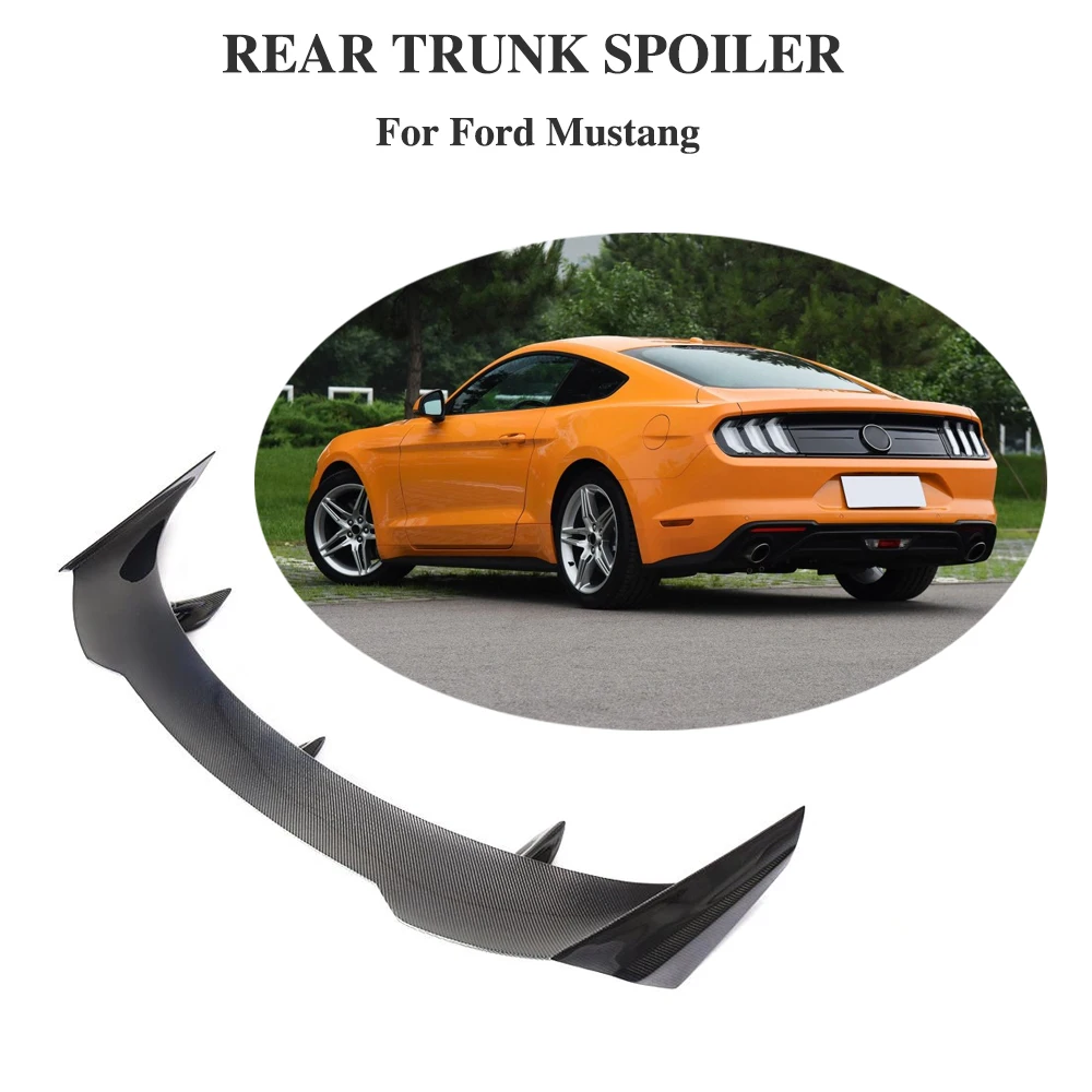 

For Ford Mustang Coupe 2015 - 2019 Trunk Lip Spoiler Carbon Fiber Rear Wing