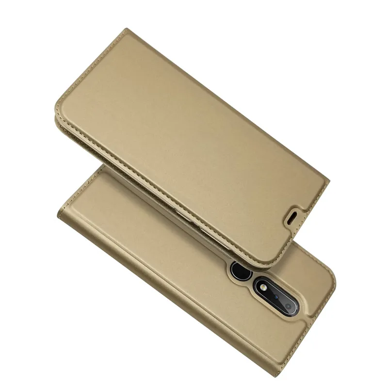 Золотой Pdgb Флип кожаный чехол для Nokia X5 X7 X6 Coque 2,1 3,1 5,1 6,1 7,1 плюс 8,1 Роскошный чехол-футляр в виде книжки для телефона чехол Soft Shell - Цвет: Золотой