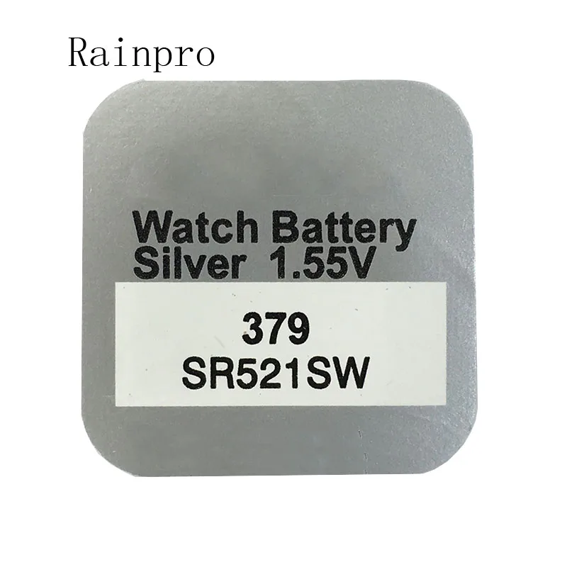 Батарейка кнопка Rainpro 5 шт./лот SR521SW SR521 AG0 LR69 379 1 55 V серебряная батарейка|button