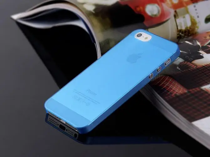 Чехол для чехол на iphone 5s ультра тонкий цвет: черный, синий красный матовый конфеты Цвета чехол для телефона Fundas Coque для iphone 5 5s SE
