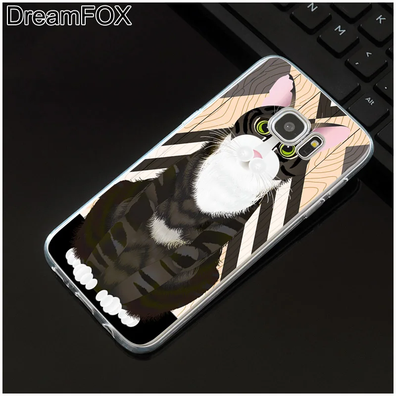 DREAMFOX M323 Fashion Cat Art Soft TPU Silicone Case Cover For Samsung Galaxy Note S 7 8 9 10 10e 11 11e Lite Edge Plus |