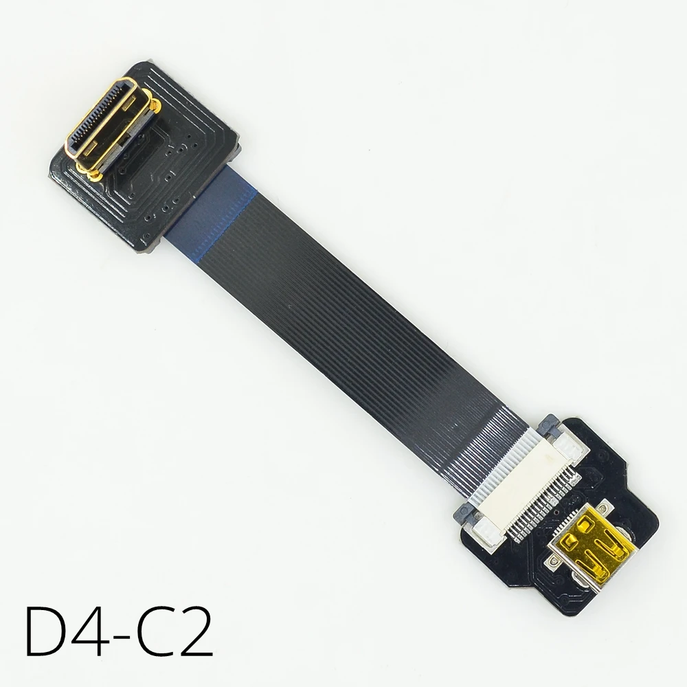 Mini-HDMI Micro-HDMI FPV Cable Elbow Mini Male to Micro HDMI Female C D Type Ribbo Flexible Flat FPC Extension Cables D4-C | Компьютеры и