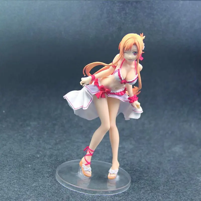 Sword Art Online Action Figure Anime Model Yuuki Asuna Swimsuit 1/7 Scales Dolls Decoration Collection Figurine Toys Gifts 21cm | Игрушки и