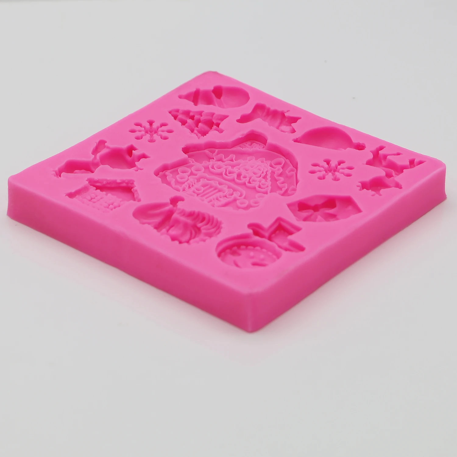 Рождественская 3D силиконовая форма для торта конфет шоколадных инструменты