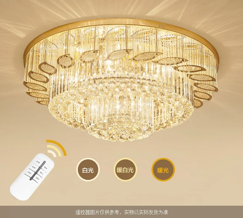 

Simple crystal living room round ceiling LED modern European atmosphere bedroom restaurant lighting lamps lighting fixture led