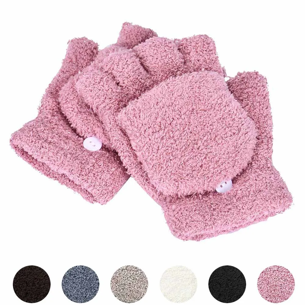 

Girls Women Ladies Hand Wrist Warmer Winter Fingerless Gloves Mitten #9