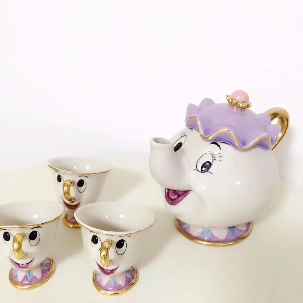 Семейный старинный мультфильм Красавица и чудовище чайный горшок кружка Mrs Potts