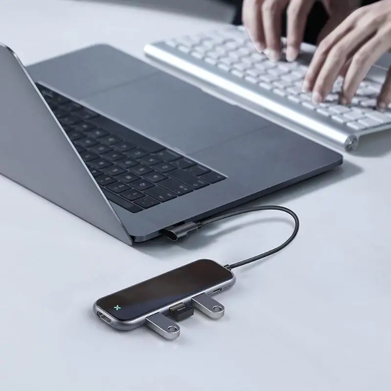 Baseus UCN3277 usb type-C 3,0 концентратор 3 USB3.0 4K HDMI PD зарядный адаптер док-станция разветвитель для ноутбука настольный компьютер