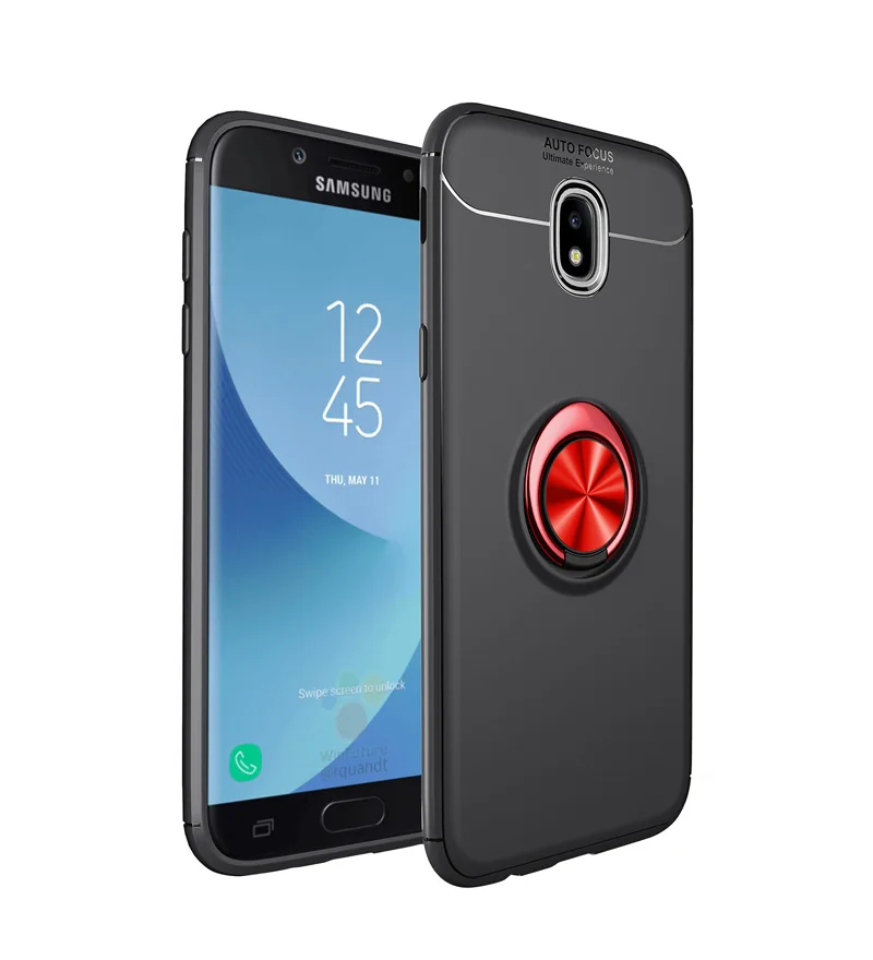 Red Чехол-бампер для samsung Galaxy J3 J5 J7 Pro, кольцевой чехол SM-J330F/DS SM-J330FN SM-J730F/DS SM-J730FM/DS SM-J530F/DS J530FM/DS - Цвет: Red