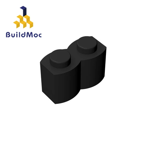 BuildMOC 30136 кирпич модифицированный 1x2 бревна для строительных блоков части DIY логотип развивающие творческие подарочные игрушки - Цвет: M0302-06