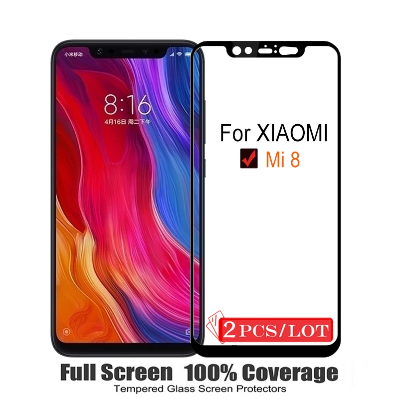 

Защитное стекло для Xiaomi Mi 8 mi8 6,21 дюйма, 2 шт.