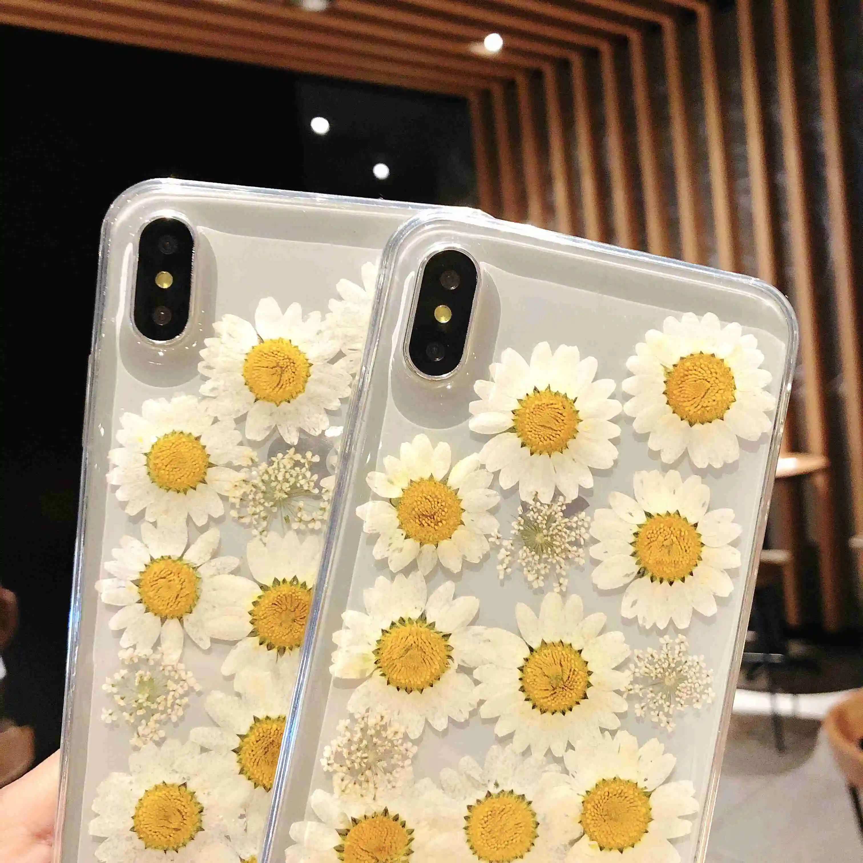 Настоящий высушенный прозрачный чехол с цветами для Huawei Mate 20 Lite P30 Pro мягкий из ТПУ