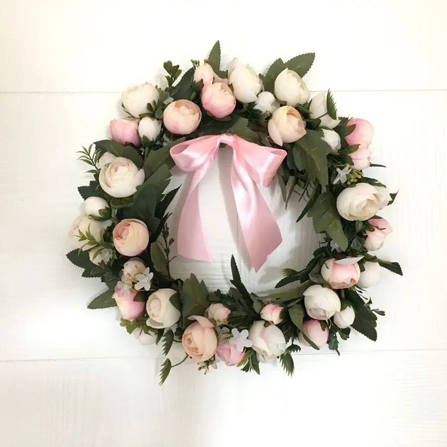 Венок из роз искусственное украшение шелковые цветы ручной работы для свадьбы