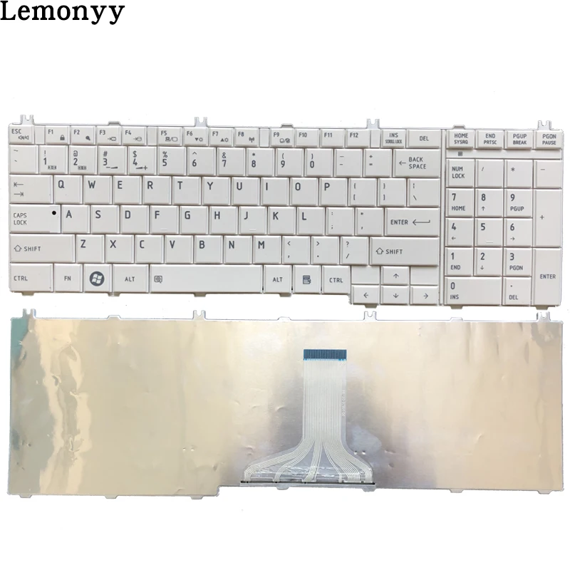 США клавиатура для ноутбука toshiba Satellite C655 C650 C655D C660 L650 L655 L670 L675 L750 L755 США Белый Клавиатура ноутбука