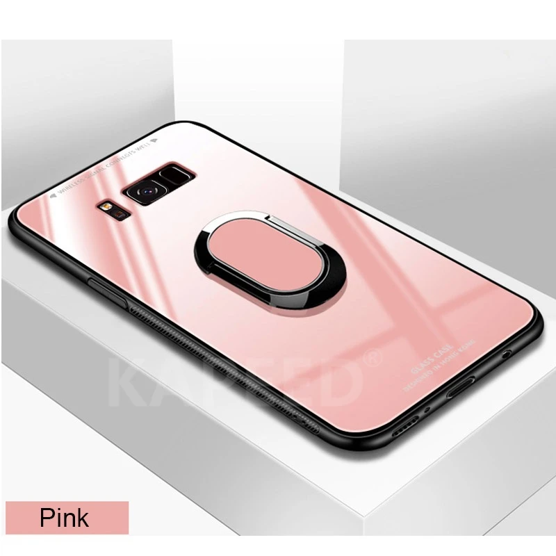 Для samsung Galaxy S10 S9 S8 Plus закаленное стекло Магнитный чехол-держатель с кольцом для samsung Galaxy Note 8 9 S10 Lite S10e чехол Funda