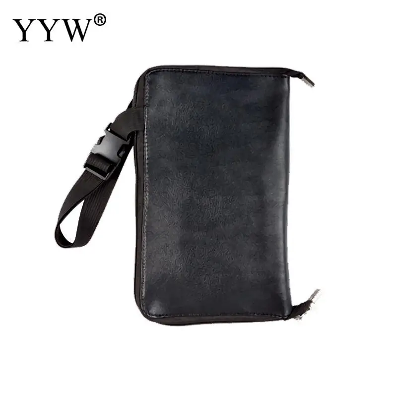 Искусственная косметичка искусственная кожа дизайнерский ремень черный