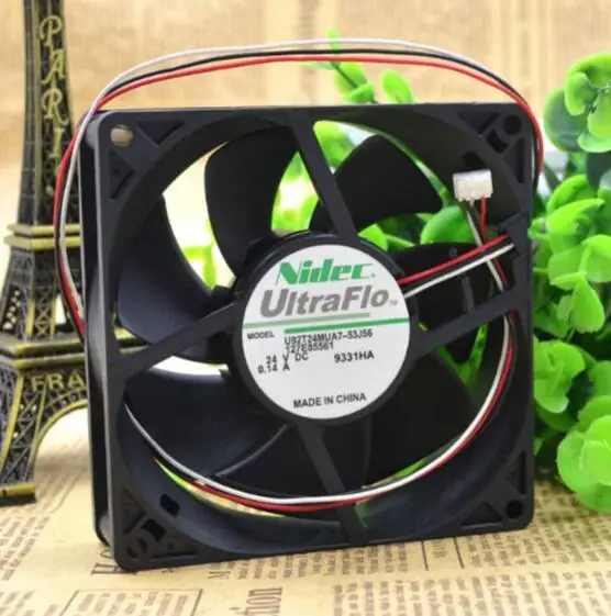 Настоящий NIDEC U92T24MUA7 53J56 90*90*25 24V 0.14A 9 см трехлинейный вентилятор преобразователя