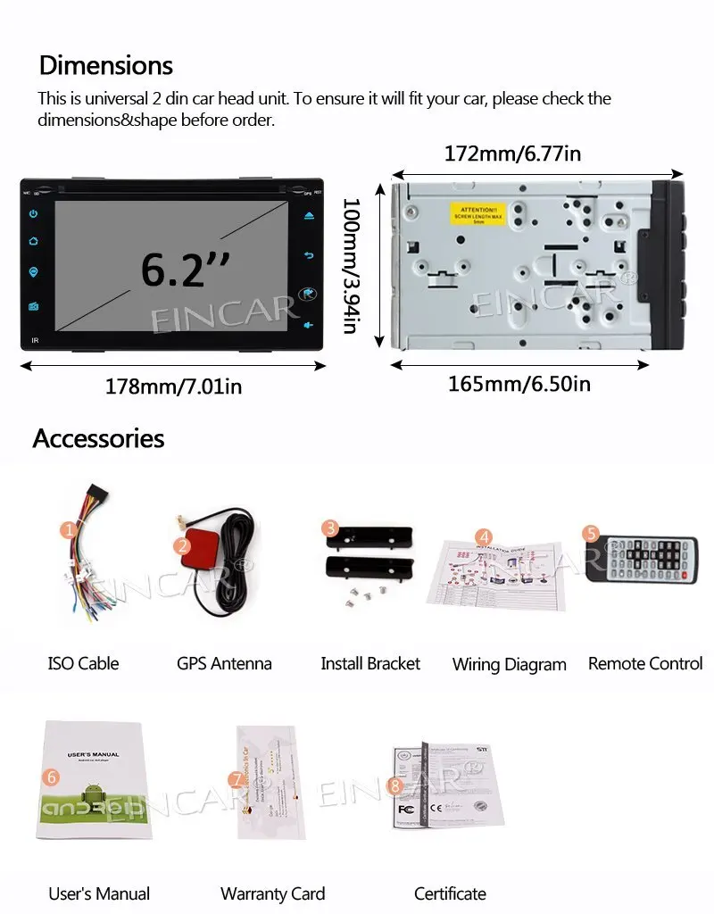 Беспроводная запасная камера в комплекте! Android 6 0 Автомобильный стерео 2 DinCar DVD