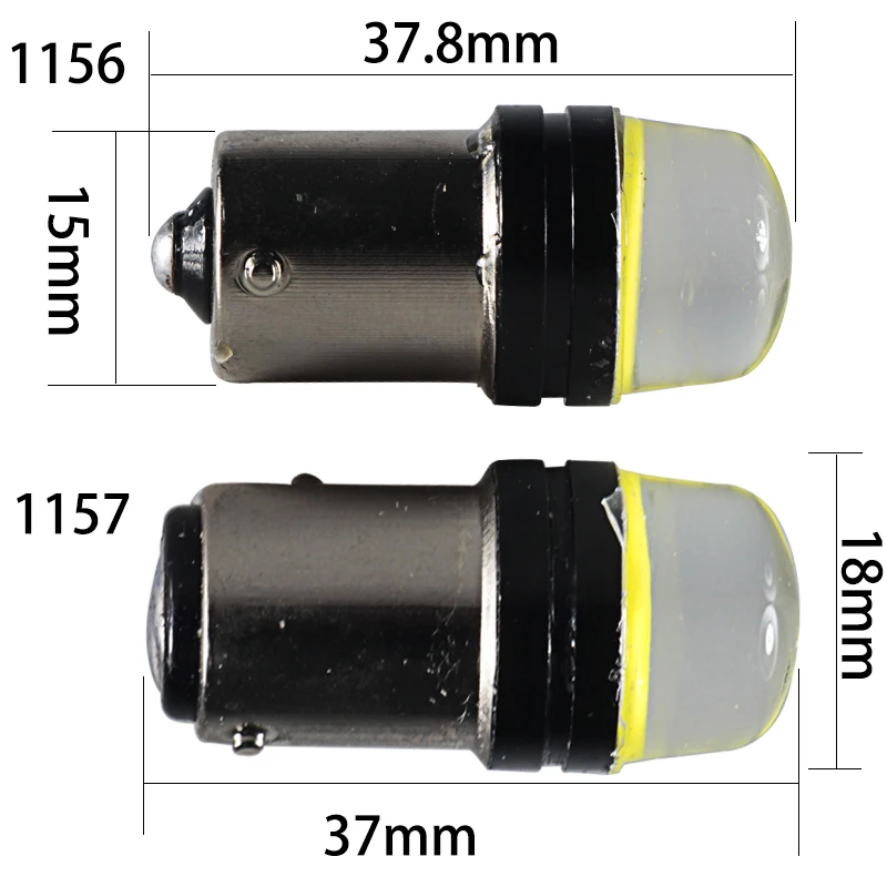 2 шт. S25 P21W BA15S 1156 1157 BAY15D 12 вольт COB canbus светодиодный указатель поворота Резервное