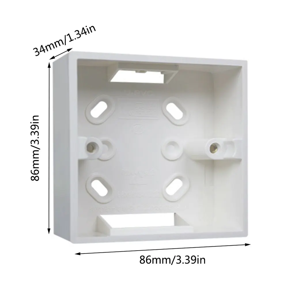 Поверхностного монтажа коробка переключения ПВХ огнестойкие 86 один и двойной